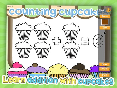 Counting Cupcakes - A Sweet Addition Paint and Color Book screenshot 4