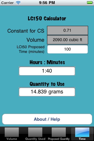 LCt50 Calculator screenshot 4