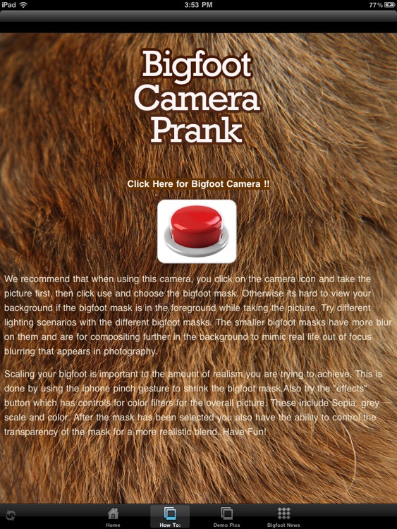 Bigfoot Camera Prank : GOLD