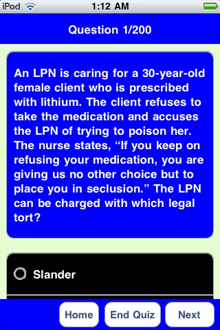 NCLEX-LPN Quiz screenshot 2