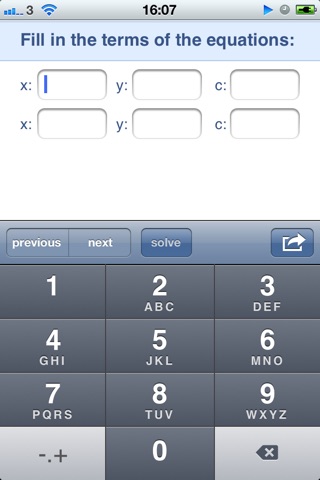 Simultaneous Equations screenshot 2