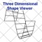 The Three-Dimensional Shape Viewer brings geometry to life by displaying anaglyphic wire frame representations of common solid geometric shapes we all learn about