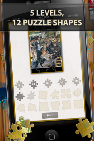Pierre-Auguste Renoir Jigsaw Puzzles  - Play with Paintings. Prominent Masterpieces to recognize and put together screenshot 2