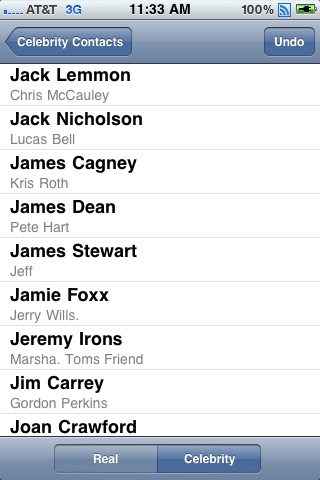iCelebrity Contacts screenshot-3