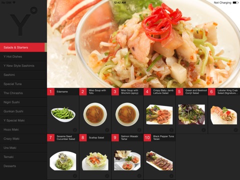 Y by YABANI Menu Dubai screenshot 2