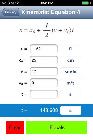 iEquals Free Formula Solver screenshot 4