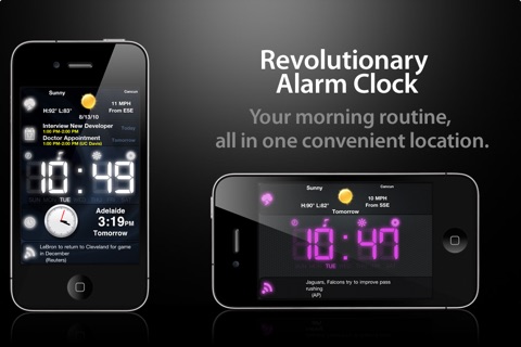 Alarm Clock Rebel - Weather, iPod Music, News, Calendar, World Clocks, Sleep Sound screenshot 3