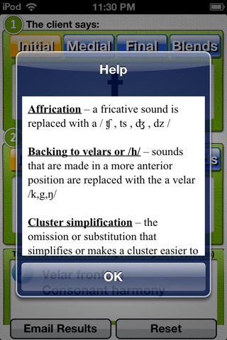 Phonological Process Finder screenshot 3