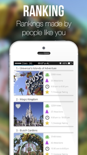 Park Rank Orlando ( Disney World - Universal Studios - Sea W(圖3)-速報App