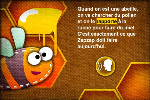 My first french interactive book: Zapzap the bee screenshot 2