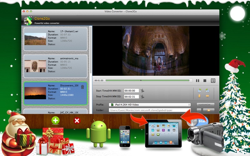 Clone2go Video Converter Screenshot