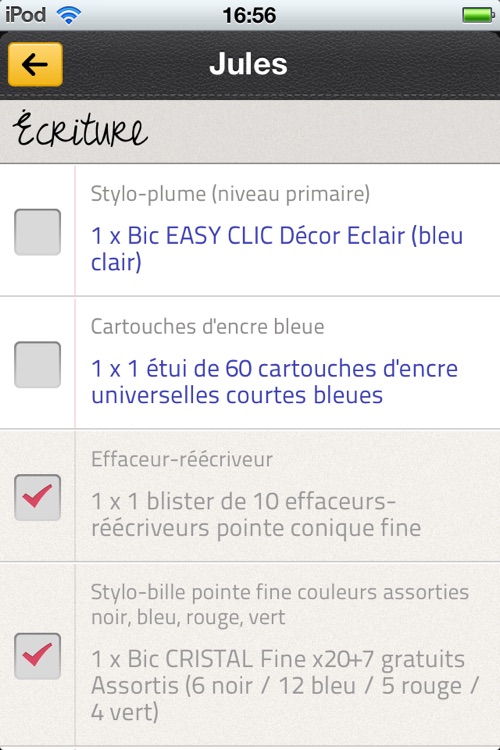 Ma liste de rentrée screenshot-3