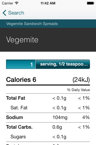CalorieKing Food Facts screenshot 2
