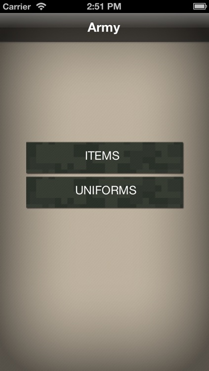Uniform Guide Army