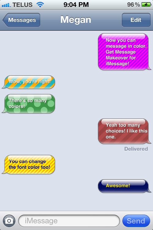 Message Makeover for iMessage - Colorful iMessage Bubbles