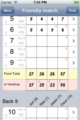 Simple Golf Scorecard screenshot 3