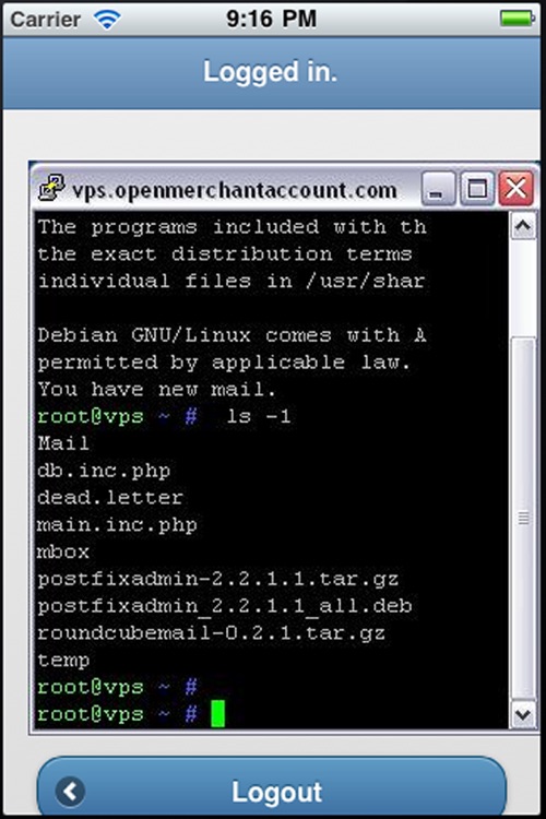 Remote command prompt