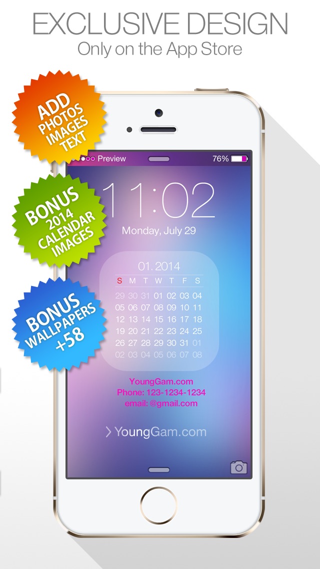 Status Themes ( for iOS7 & Lock screen, iPhone ) New Wallpapers : by YoungGam.com Screenshot 4