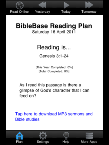 Daily Bread Bible Reading Chart