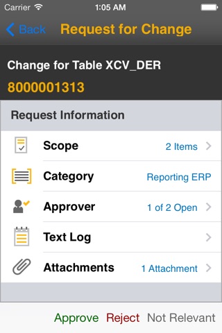 SAP IT Change Approval screenshot 2