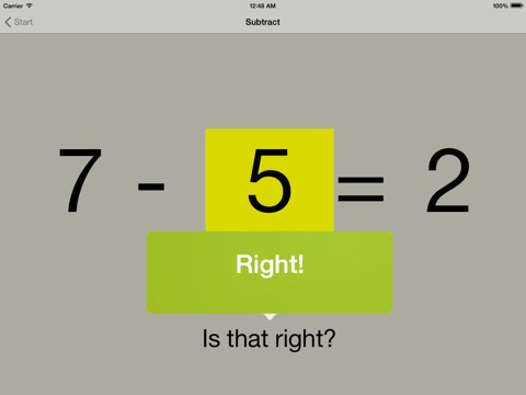 Subtraction practice screenshot 4