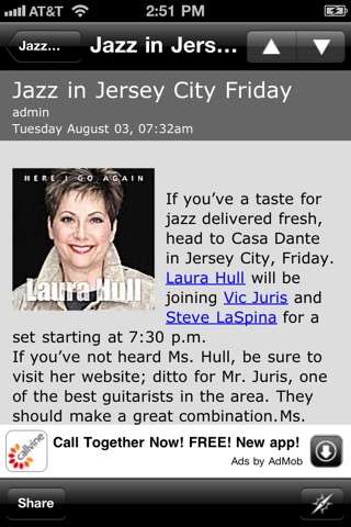 Jazz Legends News -- free app screenshot 2