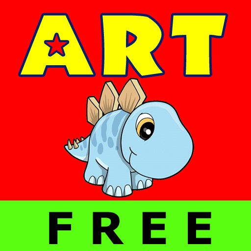 ABC Dinosaur Stickers Art Free Lite icon