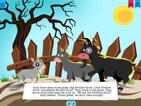 Three Billy Goats Gruff - Have fun with Pickatale while learning how to read! screenshot 2