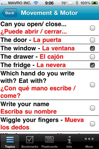 Occupational Therapy Spanish Guide screenshot 3