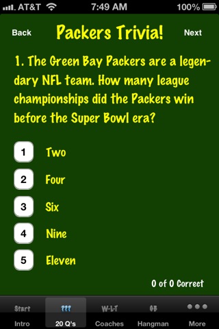 Packers Trivia! screenshot 2