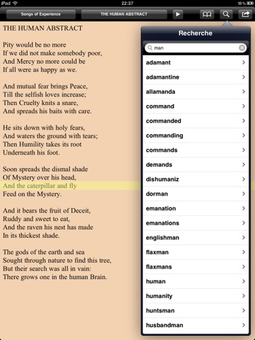 Blake: Complete poems for iPad screenshot 3