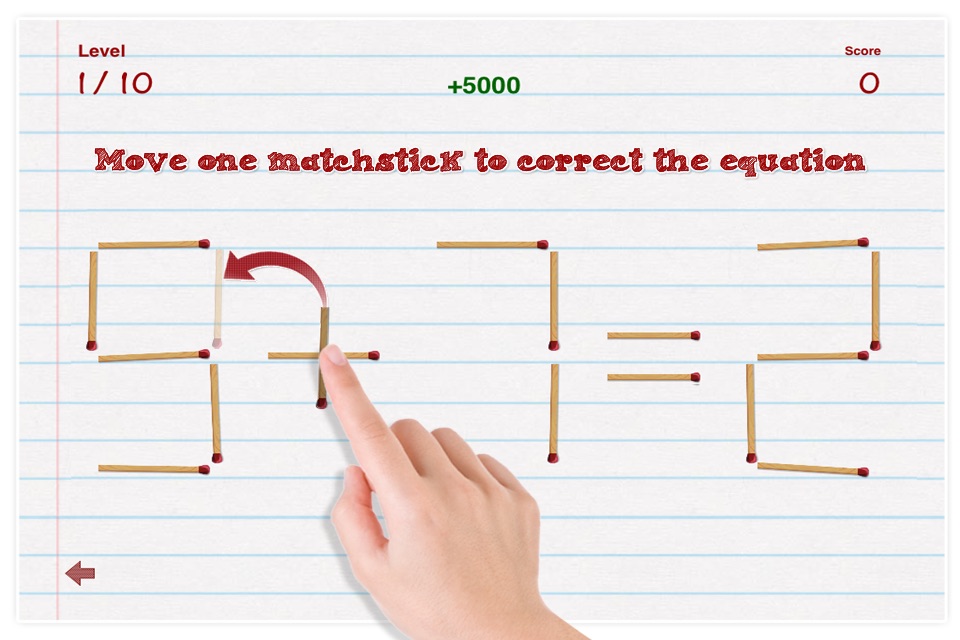 Matchmatics Lite - The Matchstick Math Puzzle Game screenshot 2