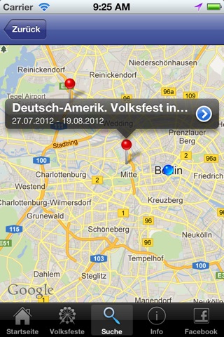 DSB Volksfestfinder screenshot 2