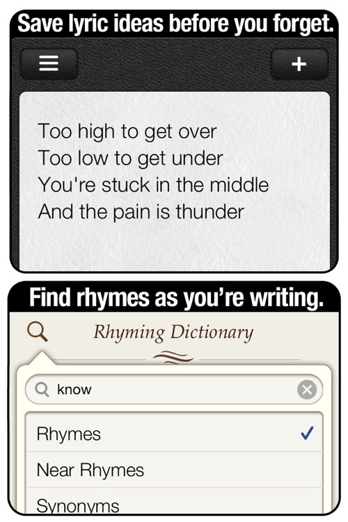 Verses notebook + rhyming dictionary | rhymebook | book of rhymes