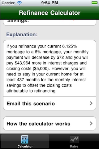 Refinance Calculator screenshot 2