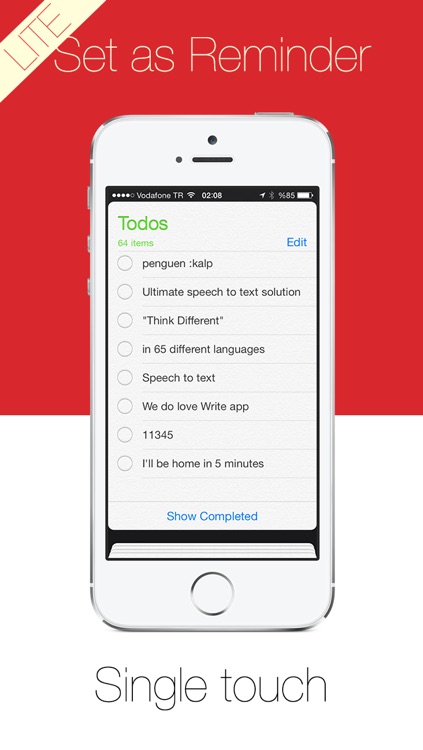 Write Lite - One touch speech to text dictation, voice recognition with direct message sms email and reminders. screenshot-3