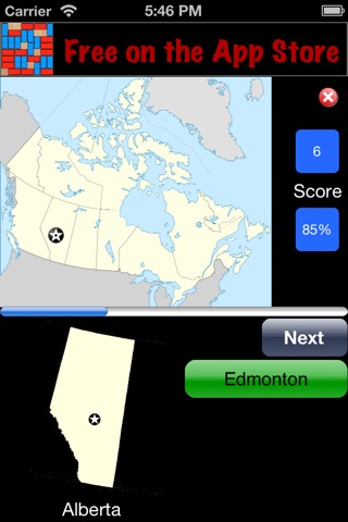 GeoProvCities - Identify the capital cities in Canada and Australia screenshot 2
