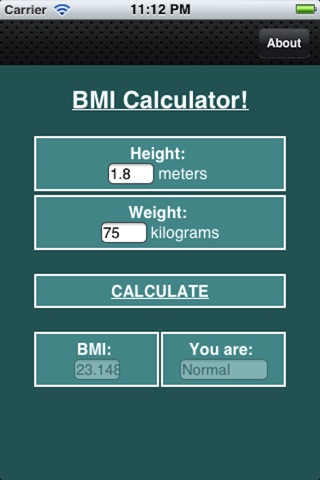 BMI Calculator!! screenshot 2