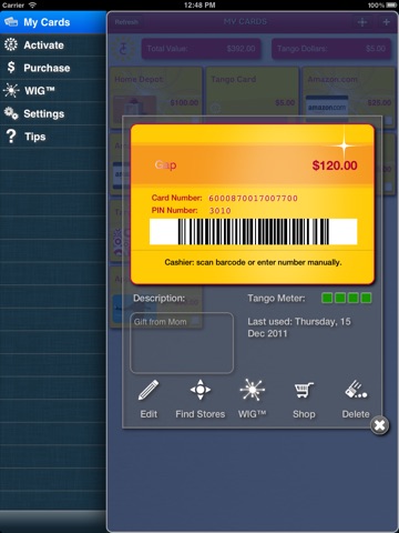Tango Card for iPad screenshot 4