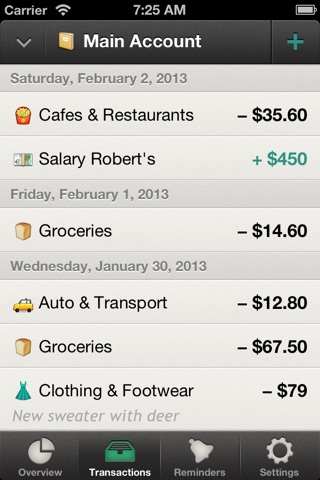 CashSync Classic - Expense and Income screenshot 2