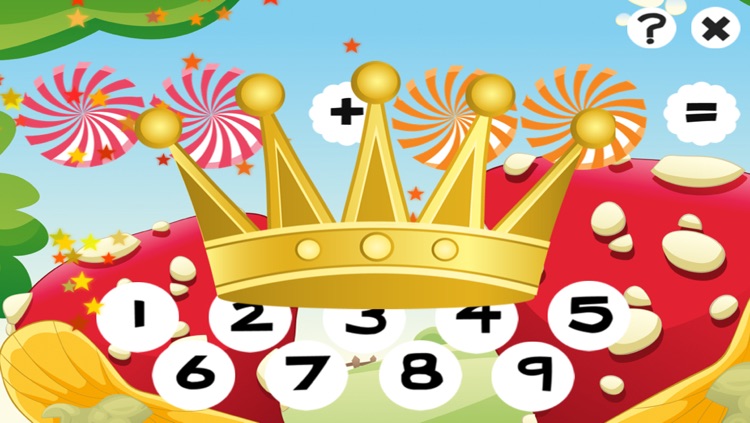 Calculate Candy Sums! Find the Solution in Great Bug`s Life! Free Education Math Learning Kids Game