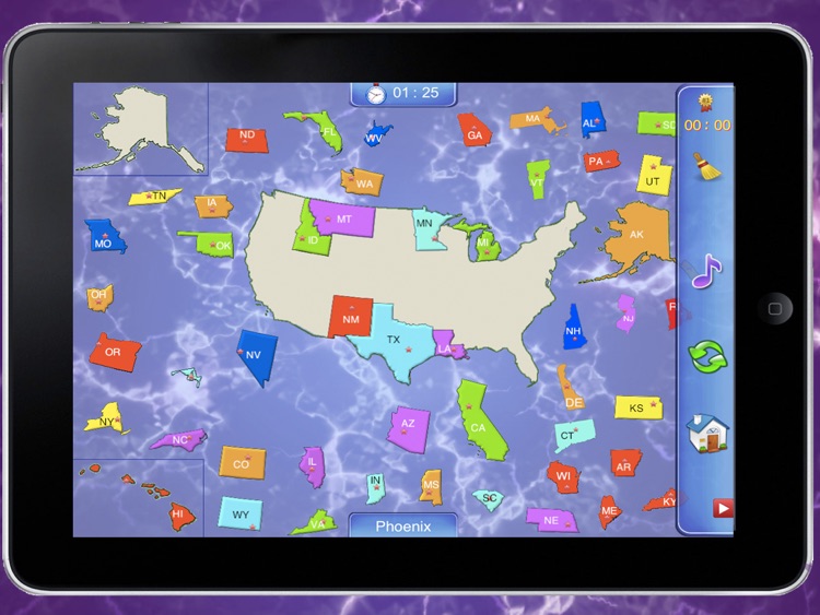 Advanced Puzzle Map Of USA HD