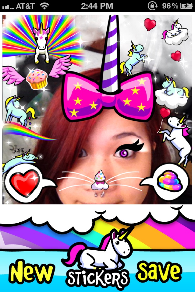 I'ma Unicorn - Amazing Glitter Rainbow Sticker Camera! screenshot 3