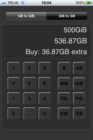 True storage capacity screenshot 3