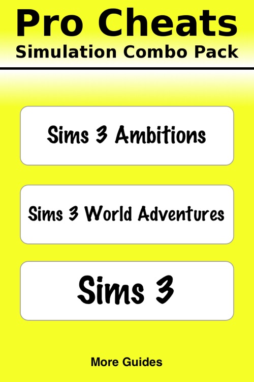 Pro Cheats - The Sims 3 Games Edition