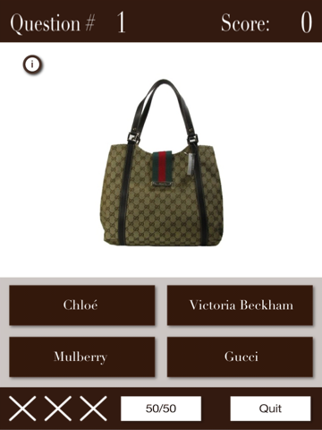 Name The Designer Handbags for iPad FREE screenshot 2