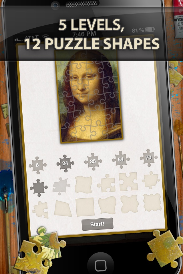 Leonardo da Vinci Jigsaw Puzzles  - Play with Paintings. Prominent Masterpieces to recognize and put together screenshot 2