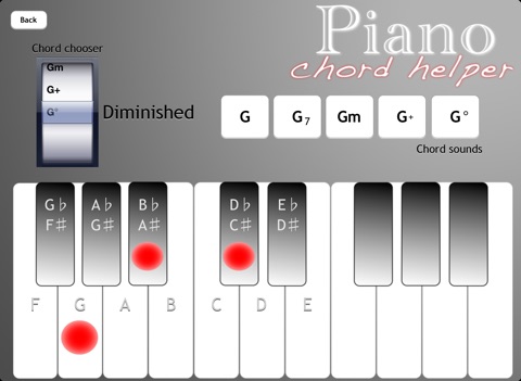 Piano Chord Helper screenshot 2
