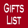 Gifts List - Keep track of lists of presents, what store to buy in, by what date and for which person