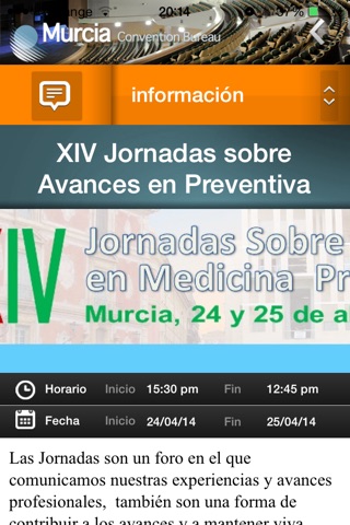 Oficina de Congresos de Murcia screenshot 2